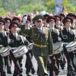 Барабанщики на параде 3 июля