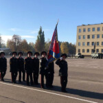 Кадеты на строевом плацу