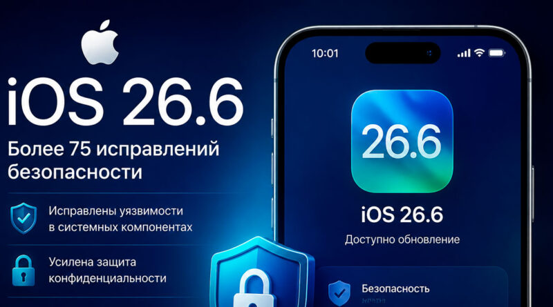 Apple выпускает iOS 26.6 с более чем 75 исправлениями безопасности