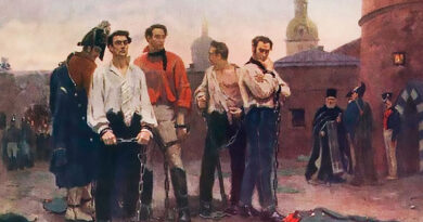 Казнь декабристов 25 июля 1826 года